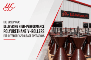 PU V-rollers for offshore spoolbase operations