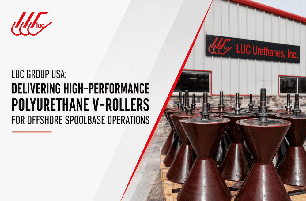 PU V-rollers for offshore spoolbase operations